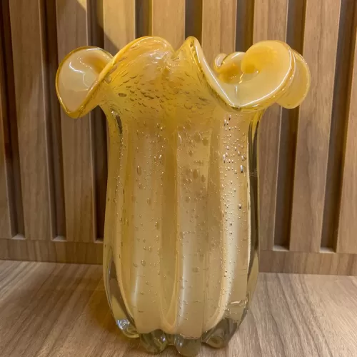 VASO TIPO MURANO - BEGE AMENDOA
